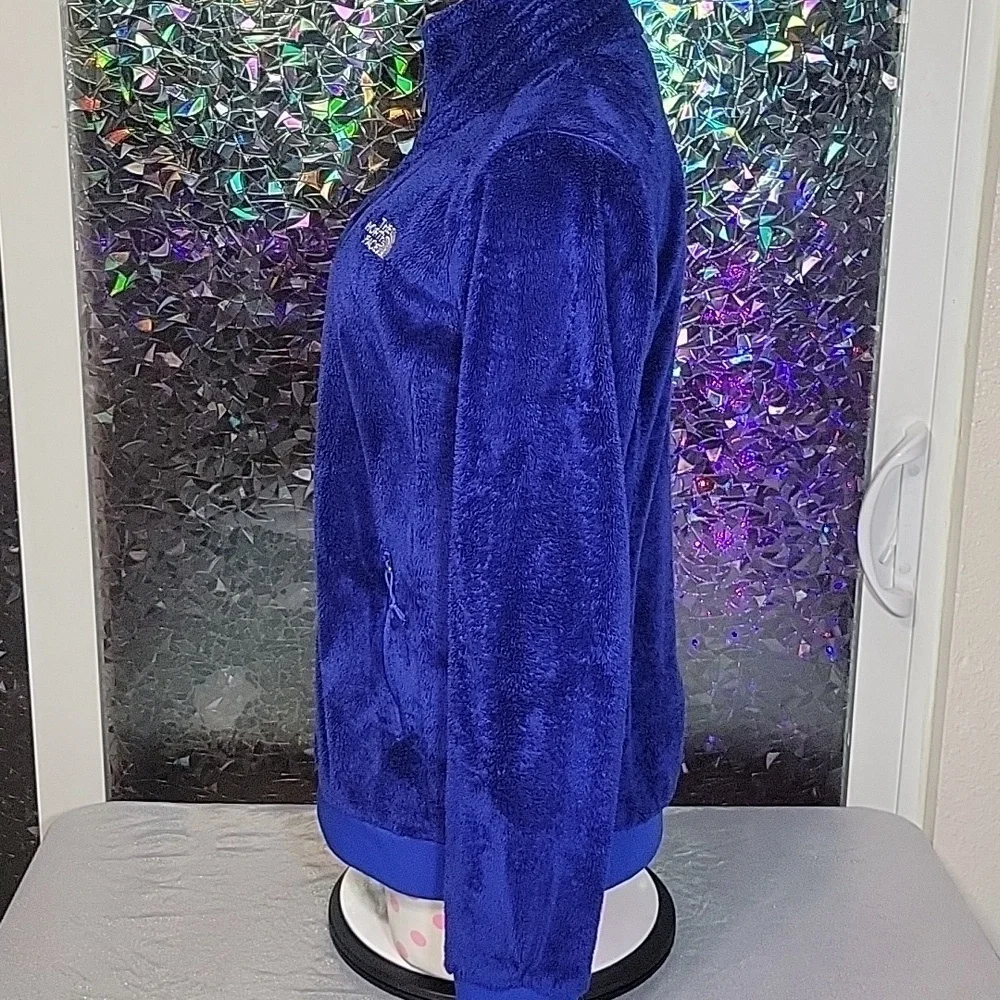 Y2K The Northface Teddy Bear 'Osito' Zip Up Jacket Coat Dark Royal Blue SZ:M